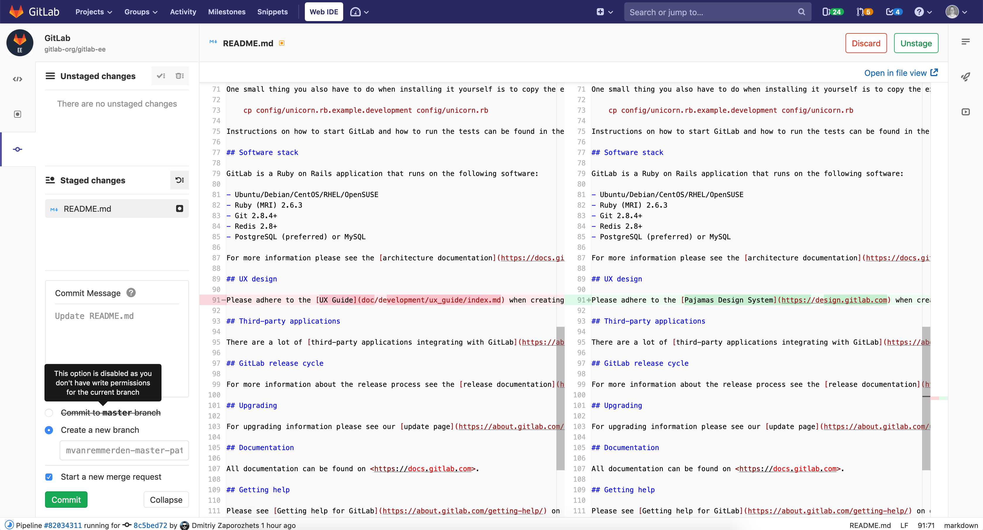 Commit changes