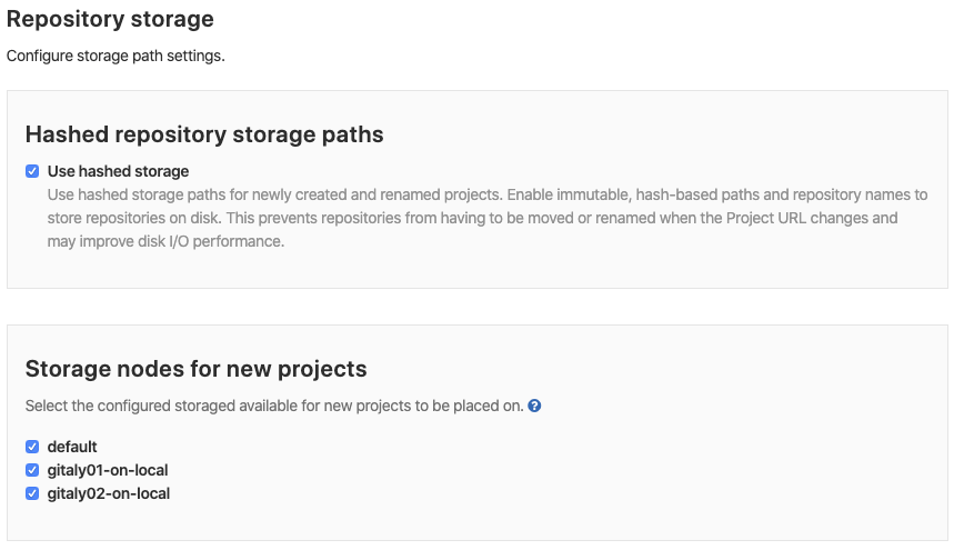 Choose repository storage path in Admin Area