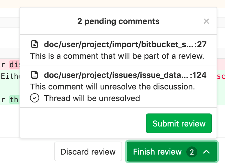 Review submission